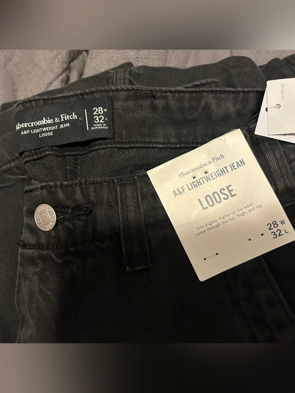 Abercrombie & Fitch Loose Relaxed Jeans - Black